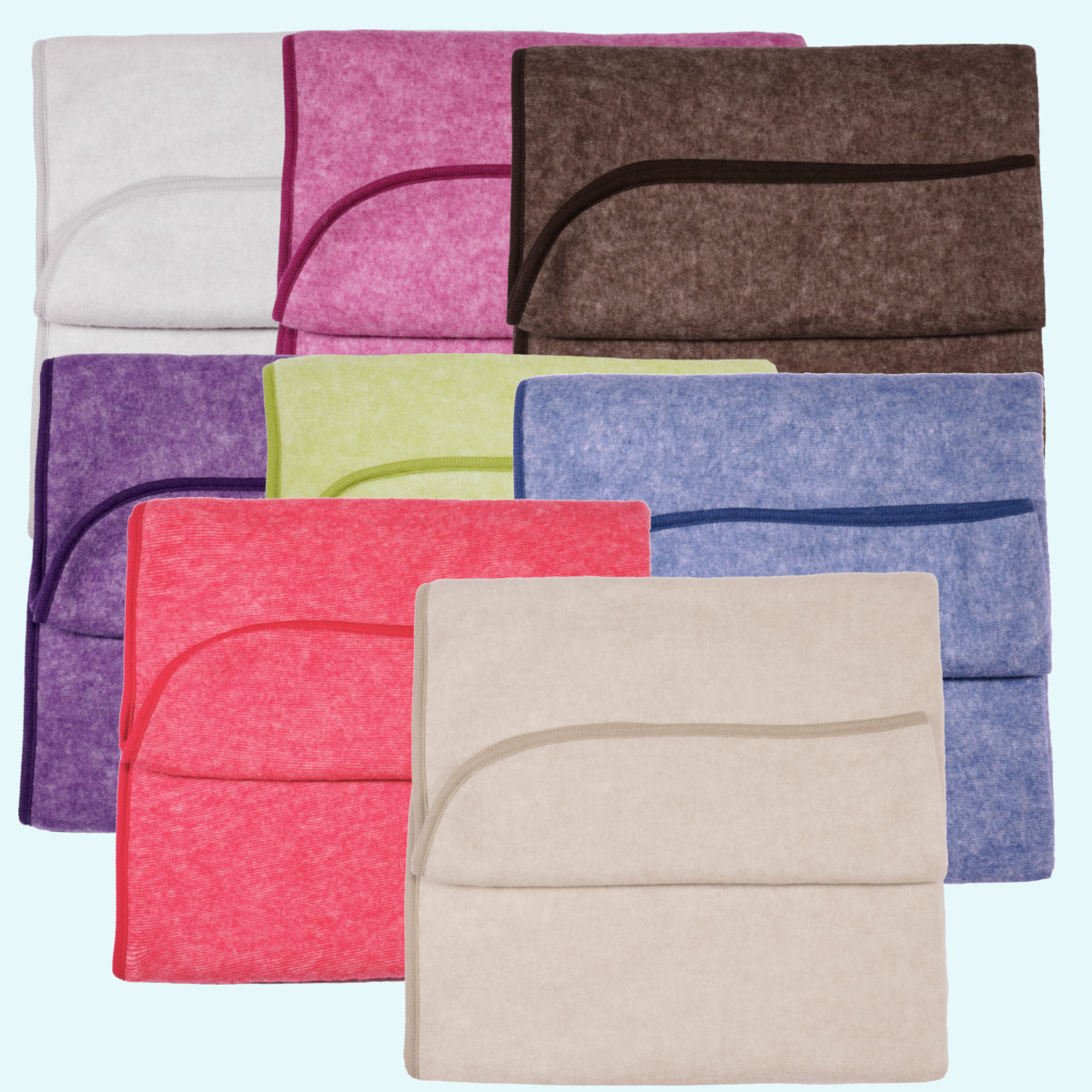 Babydecke Wollfleece uni GOTS - warm und weich gebettet