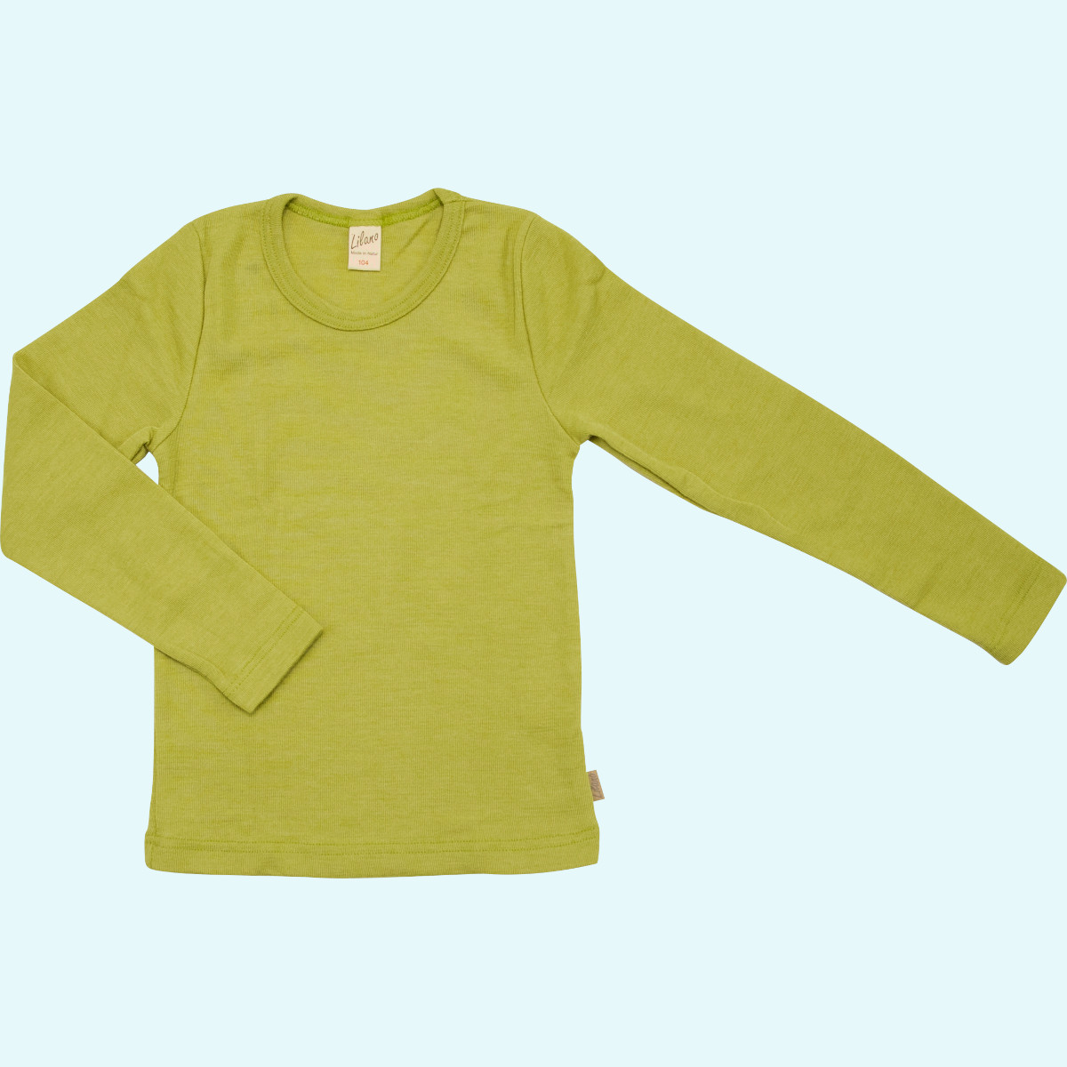 Kinder Shirt langarm aus Wolle & Seide von Lilano - Pullover