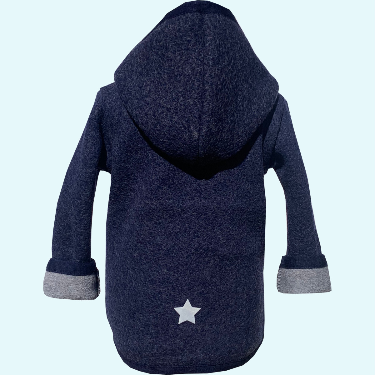 Wollkids Kinder Wollwalkjacke doubleface 100% Merinowolle mit Reißverschluss & Kapuze
