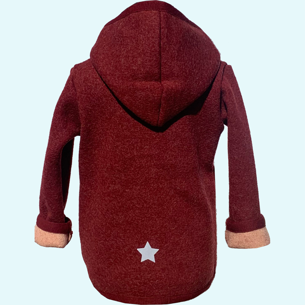 Wollkids Kinder Wollwalkjacke doubleface 100% Merinowolle mit Reißverschluss & Kapuze