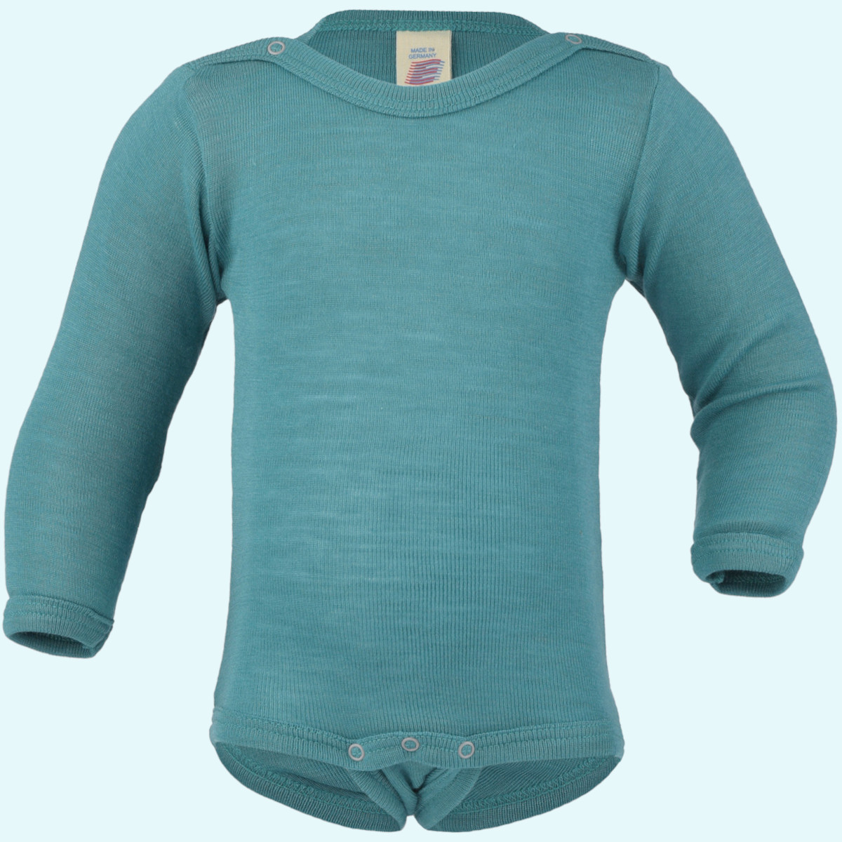 Traumhafter Engel Baby Body langarm aus merino Wolle Seide Kuscheliger Engel Baby Body langarm einfarbig aus BIO merino Schurwolle/Seide mit Druckknöpfen - ideal im Winter & bei empfindlicher Haut GOTS