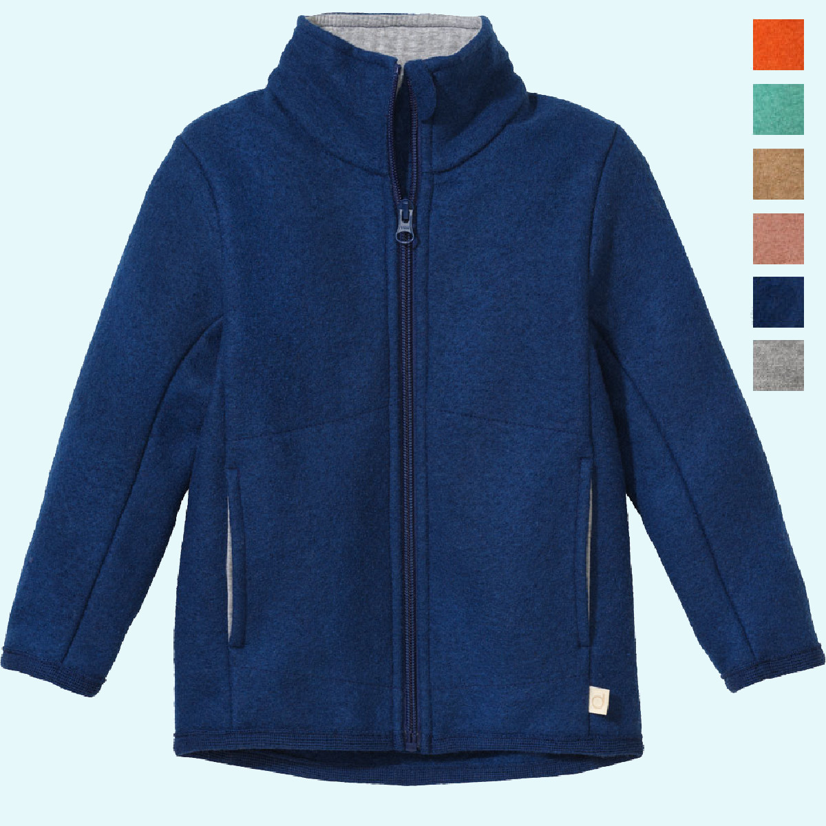 Walk Zipperjacke - Übergangs - Walkjacke aus kbT Wolle BIO Schurwolle GOTS von Disana