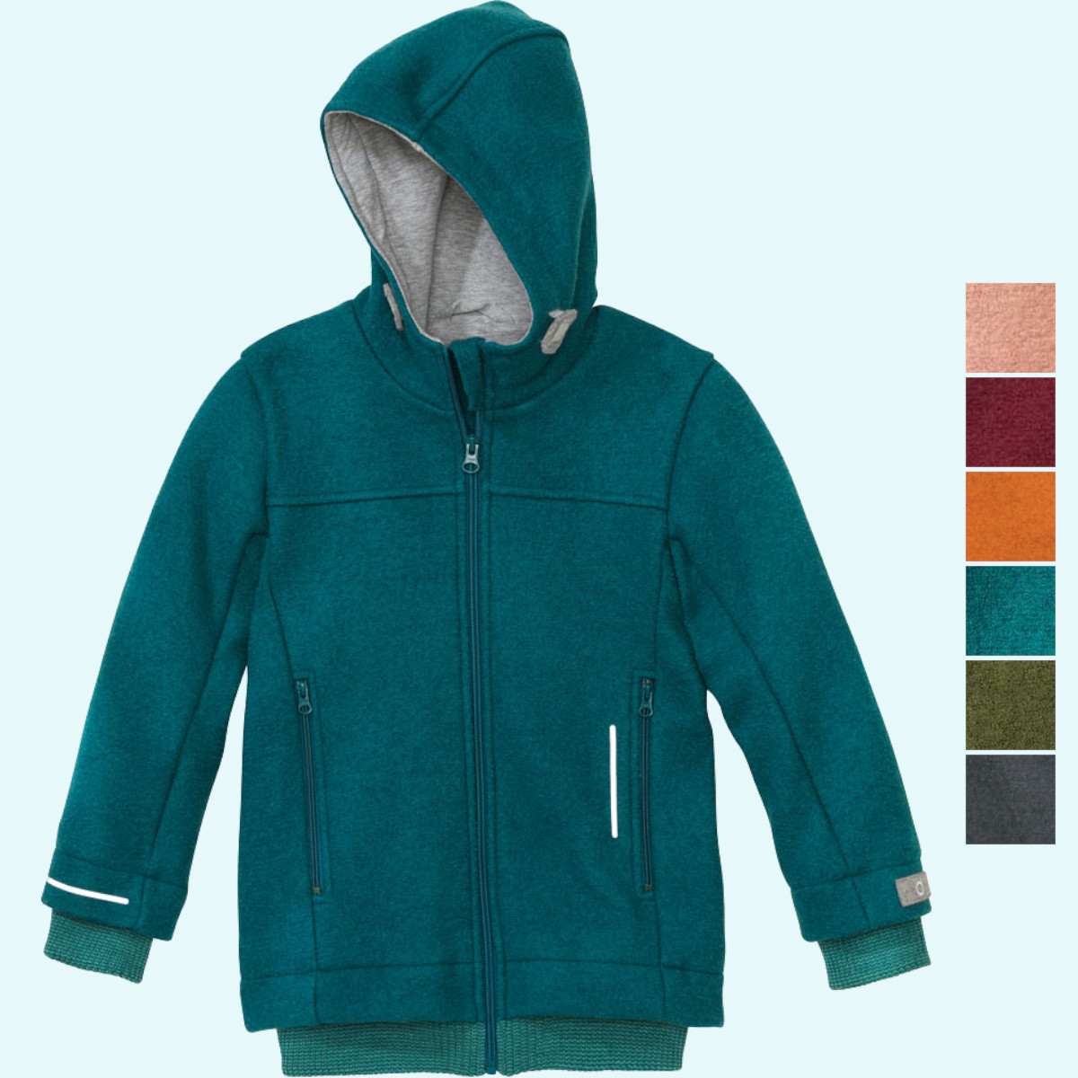 Outdoor Walkjacke mit vielen tollen Details aus reiner Bio Schurwolle