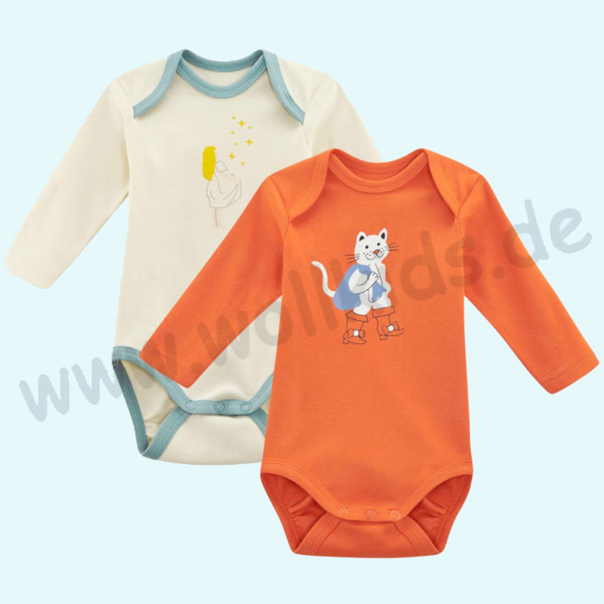 Süßer langarm Baby Body aus 100% Bio Baumwolle - Living Crafts Langarm Baby Body aus 100% Bio Baumwolle von Living Crafts