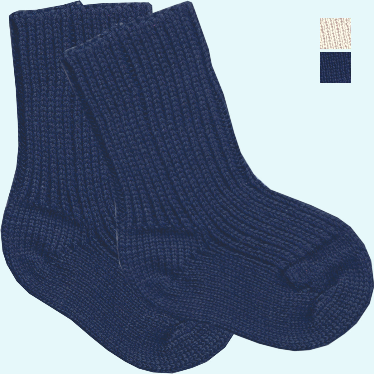 Grobgestrickte Schurwoll-Söckchen fürs Baby - kbT Schurwolle