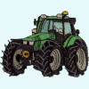 Fahrzeuge: Traktor grün mittel