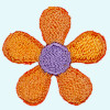 Blume: 26mm orange/violett
