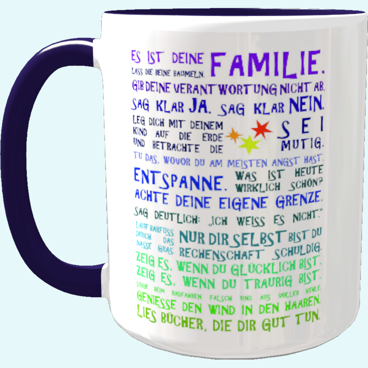 Panorama-Tasse: "Es ist Deine Familie..." - Inspirierende Postkarten von Julia Dibbern ☕ Panorama Tasse: "Es ist Deine Familie..." - Inspirierende Postkarten von Julia Dibbern