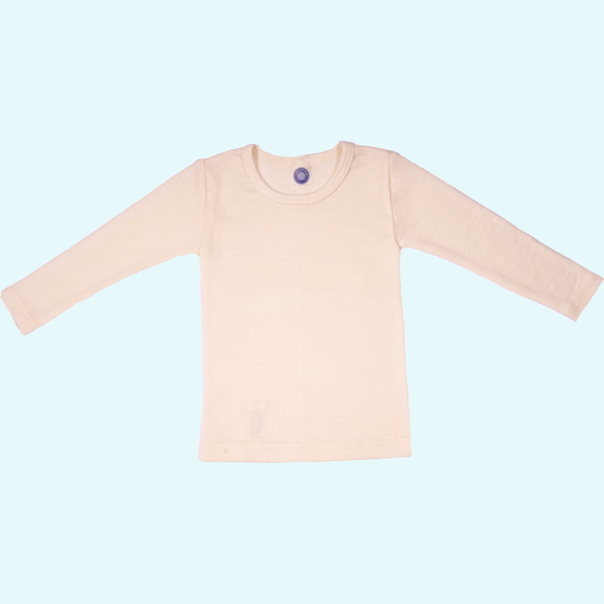 Kinder Shirt Wolle Seide natur langarm - immer muckelig unterwegs
