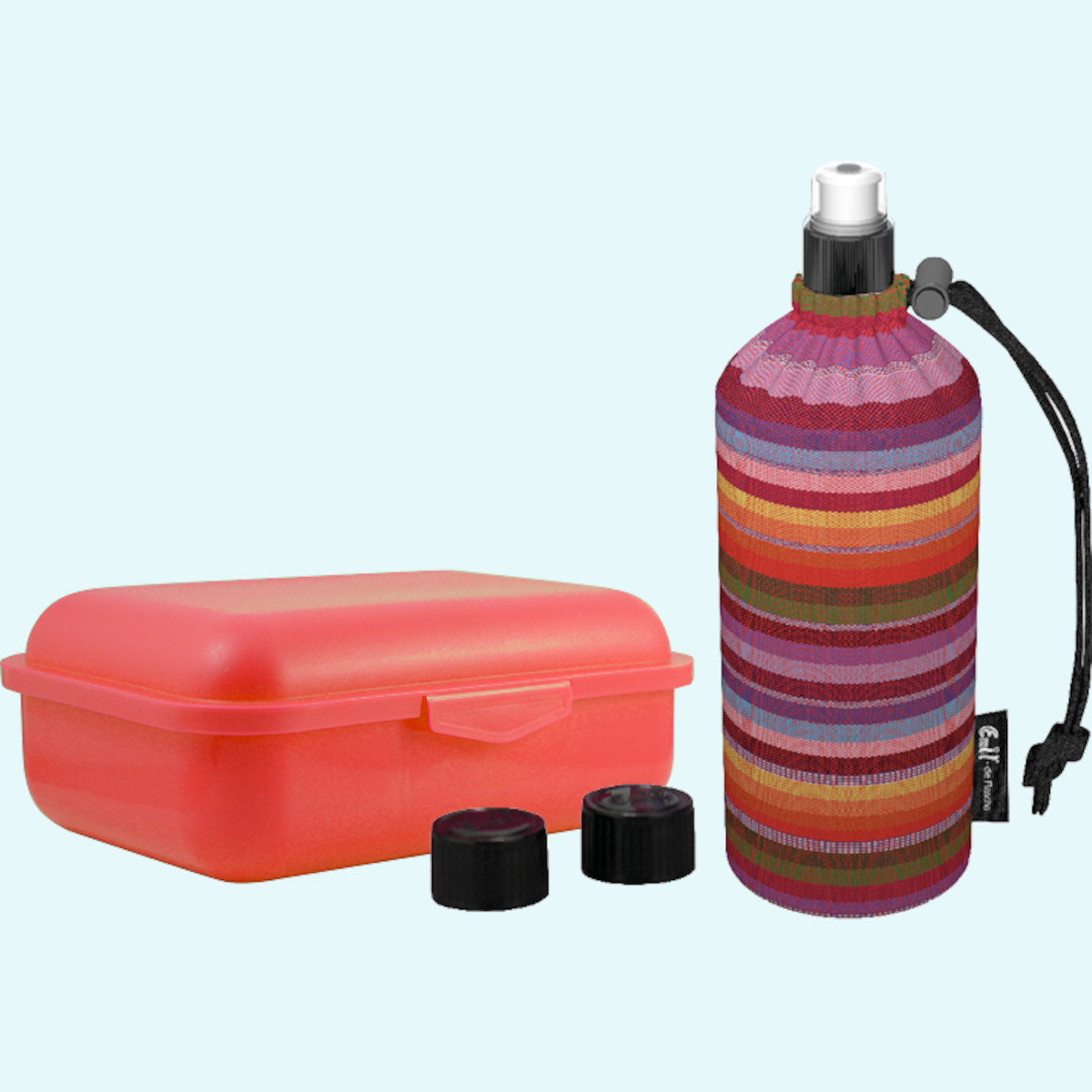Emil Kinder Schulstart Starter-Set mit Brotdose + Trinklasche  Emil - Kindergarten & Schulstart Starter-Set für Kinder - Brotdose, Trinkflasche mit Trinkcap & Ersatzverschlüsse