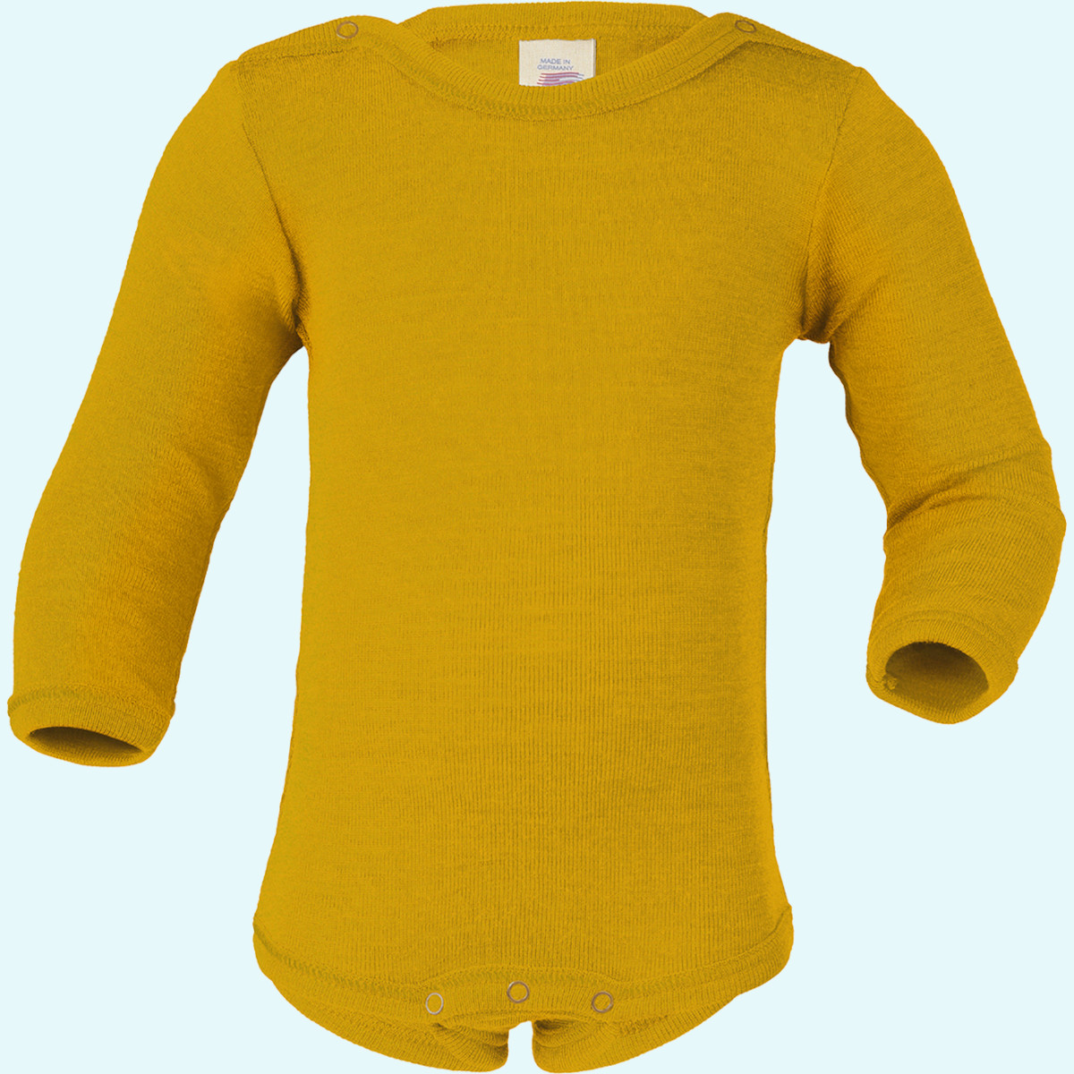 Traumhafter Engel Baby Body langarm aus merino Wolle Seide Kuscheliger Engel Baby Body langarm einfarbig aus BIO merino Schurwolle/Seide mit Druckknöpfen - ideal im Winter & bei empfindlicher Haut GOTS