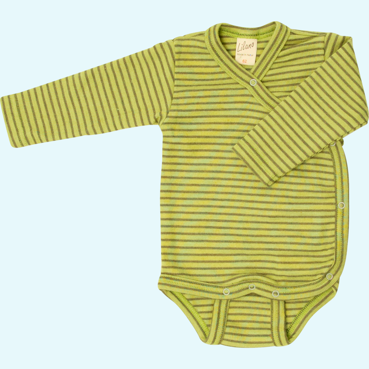Baby Wickelbody aus Wolle/Seide von Lilano - langarm