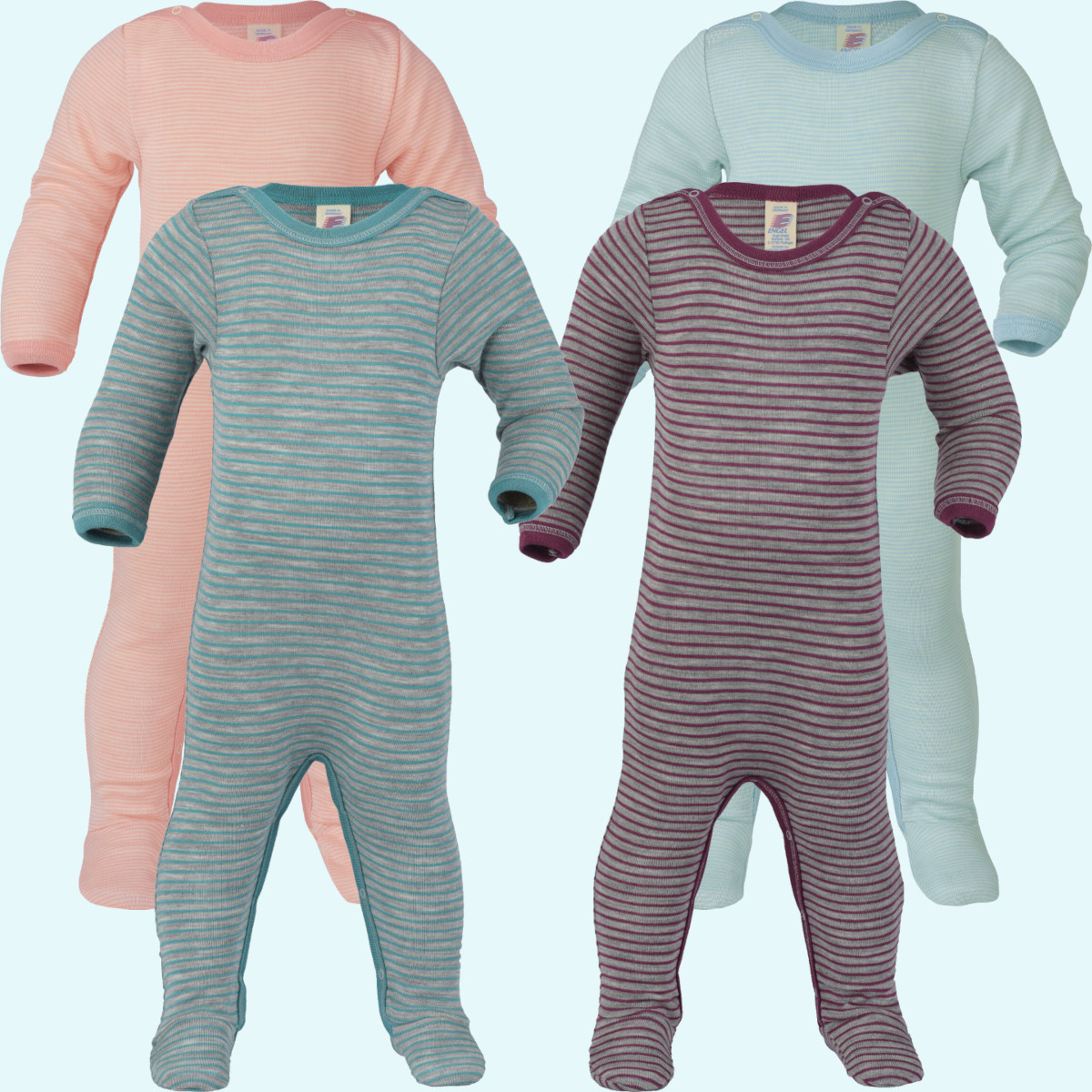 SALE - weicher Engel Baby Overall langarm aus merino Wolle/Seide SALE - Engel langarm Baby Overall-Schlafanzug einteiler mit Fuß aus BIO merino Schurwolle/Seide - ideal im Winter & bei empfindlicher Haut GOTS