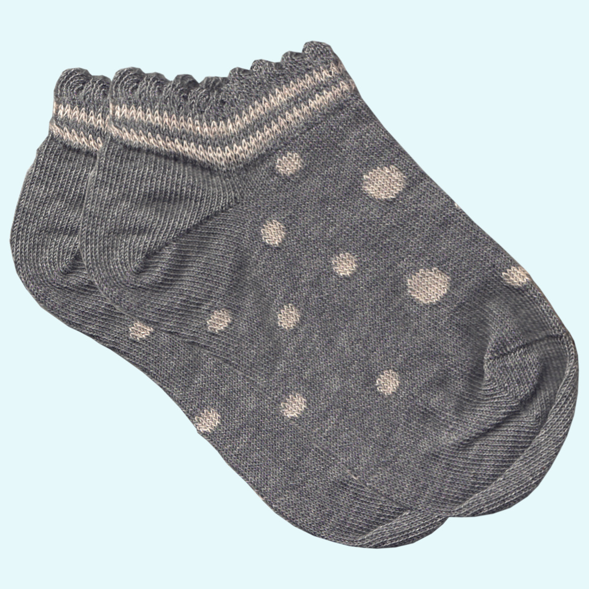 Kinder Sneaker Socken mit Rüschen - Grödo Bio Baumwolle Süße Sneaker Socken mit Rüschen für Kinder aus Bio Baumwolle von Grödo