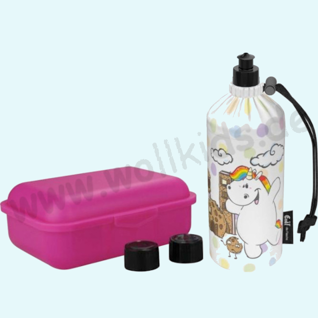 Emil Kinder Schulstart Starter-Set mit Brotdose + Trinklasche  Emil - Kindergarten & Schulstart Starter-Set für Kinder - Brotdose, Trinkflasche mit Trinkcap & Ersatzverschlüsse