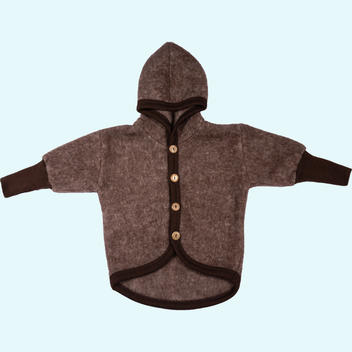 SALE - Cosilana Baby & Kinder Jacke aus merino Wollfleece SALE - Winter Wollfleece Baby & Kinder Jacke/Jäckchen mitwachsend mit Kapuze von Cosilana aus BIO merino Schurwolle & Baumwolle - ideal für empfindliche Haut GOTS
