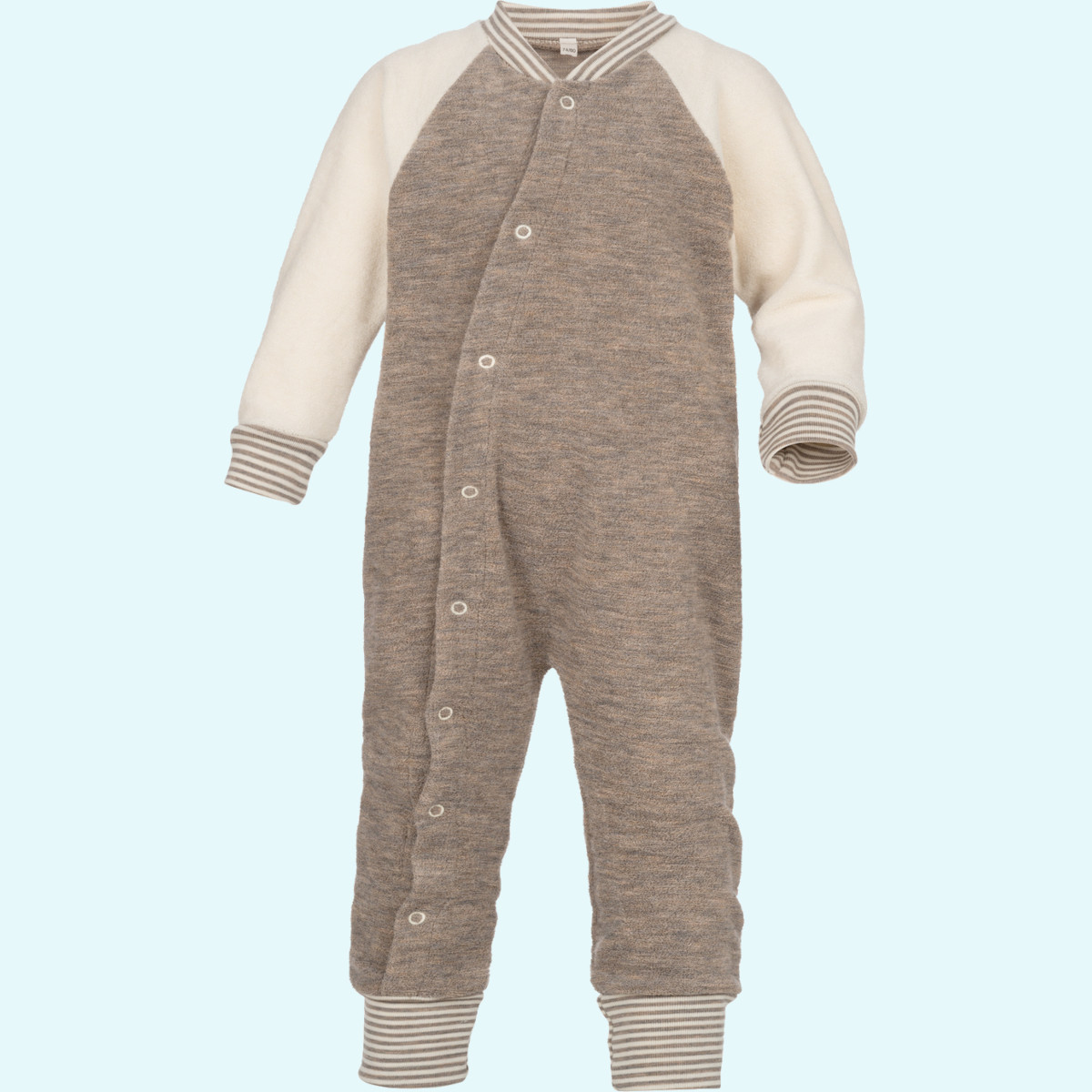 Wollfrottee Schlafanzug für Kinder Engel Baby Kinder Schlafanzug Wollfrottee walnuss IVN BEST