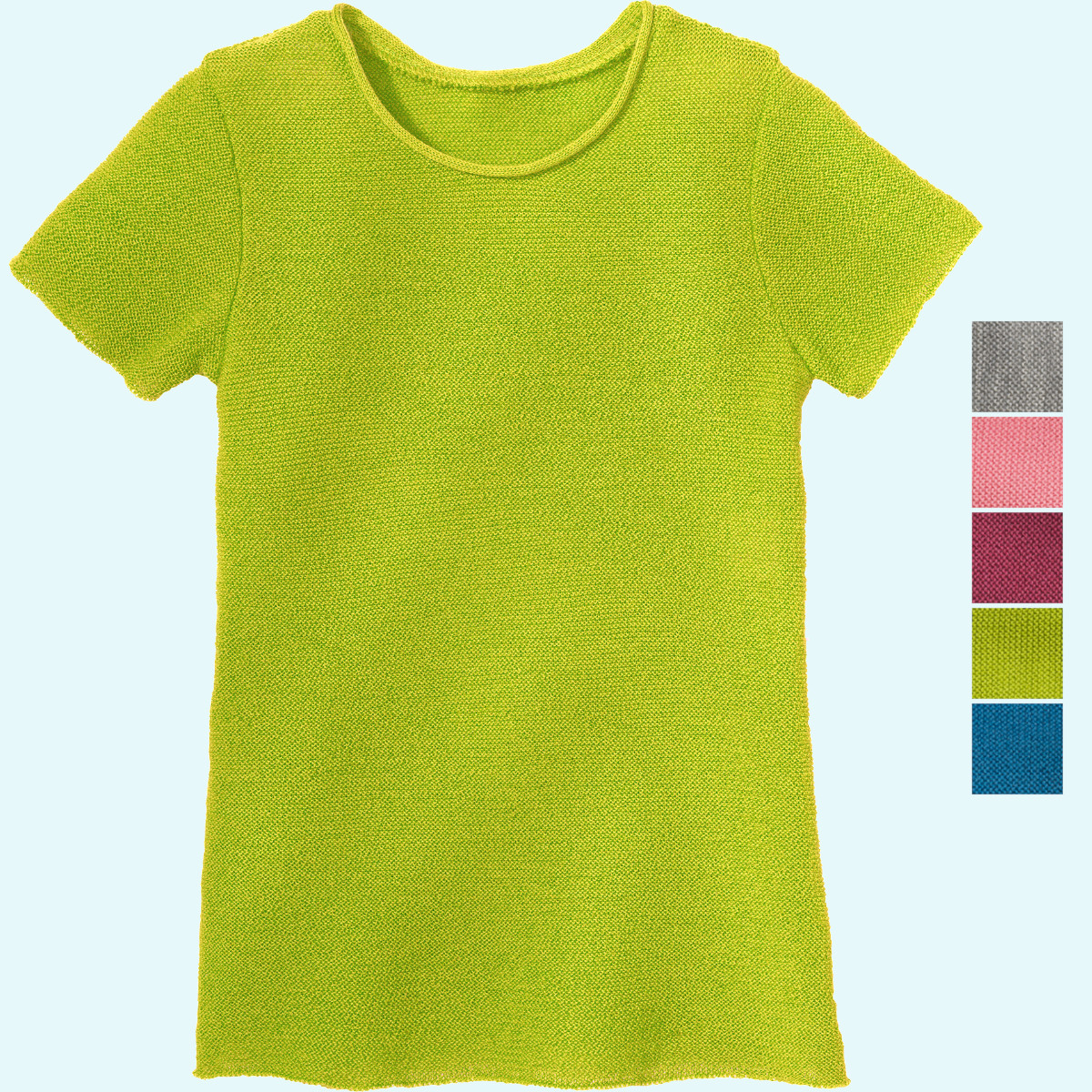 Luftiges disana Baby Sommer Shirt aus BIO Schurwolle - kurzarm