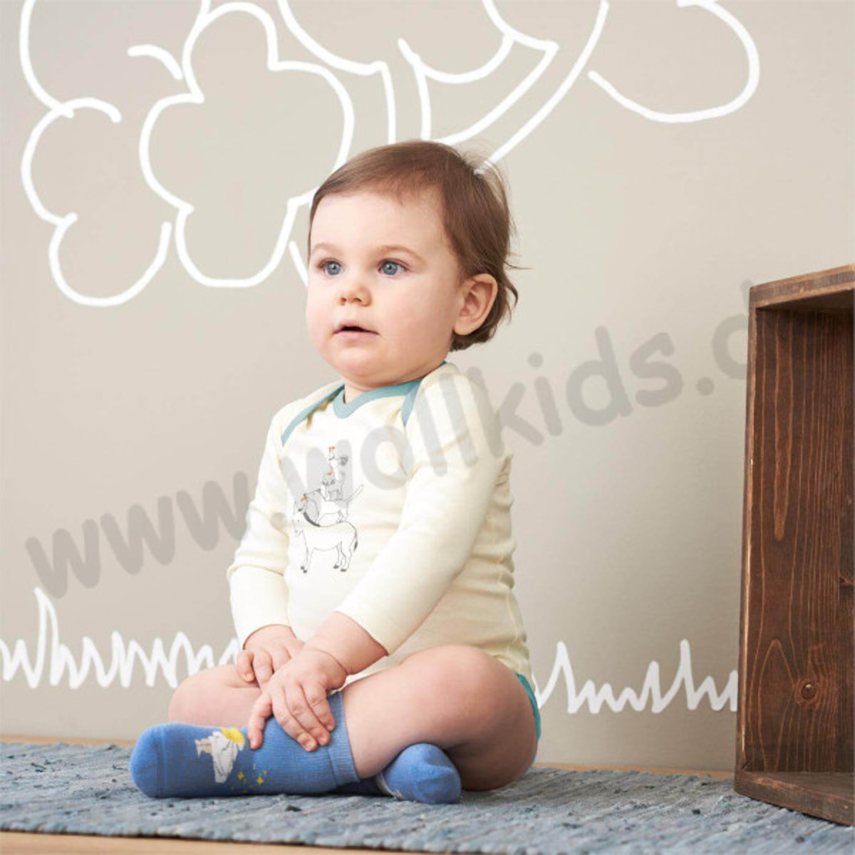 Süßer langarm Baby Body aus 100% Bio Baumwolle - Living Crafts Langarm Baby Body aus 100% Bio Baumwolle von Living Crafts