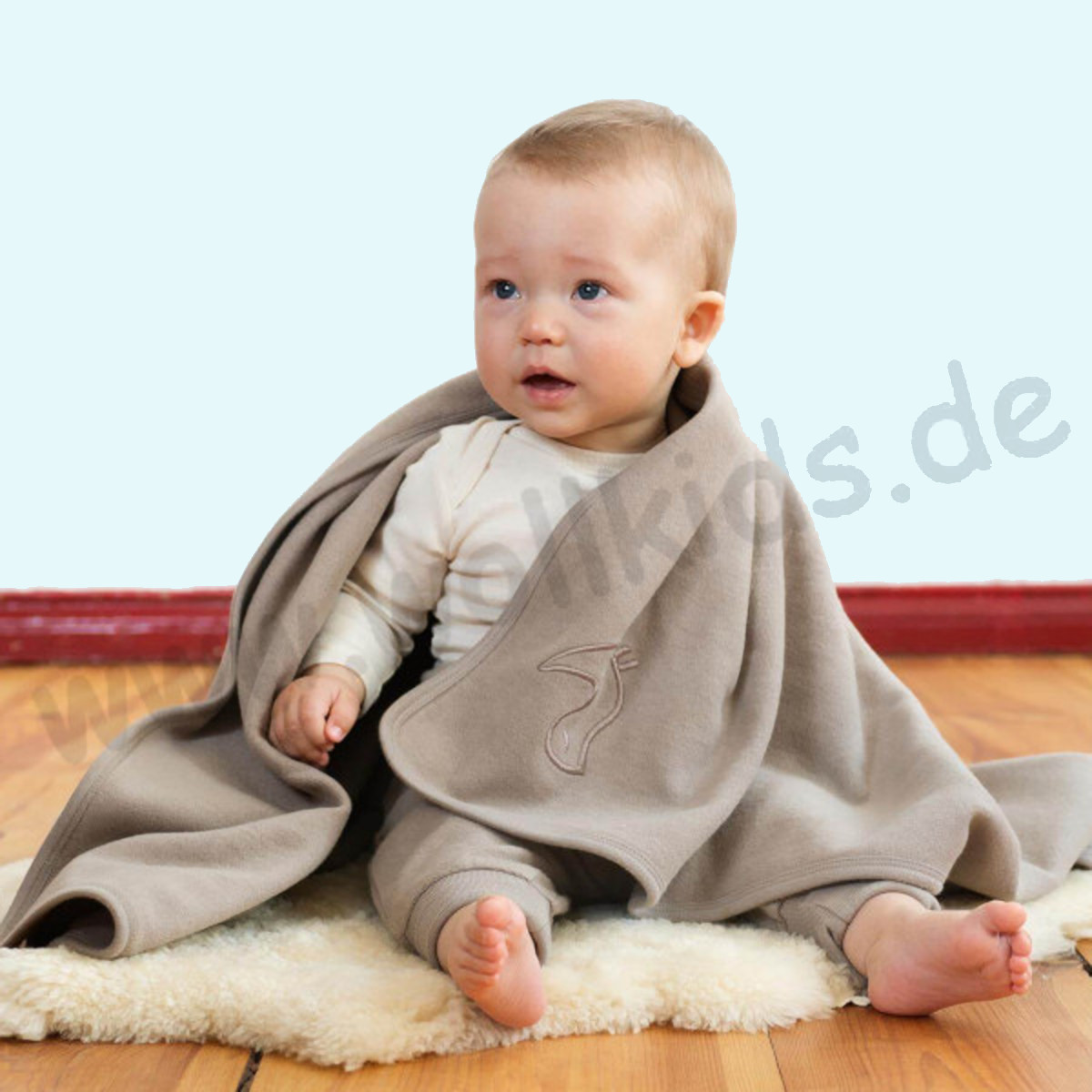 LivingCrafts - Bezaubernde Kuscheldecke Kuschelfleece Fleece aus Bio Baumwolle