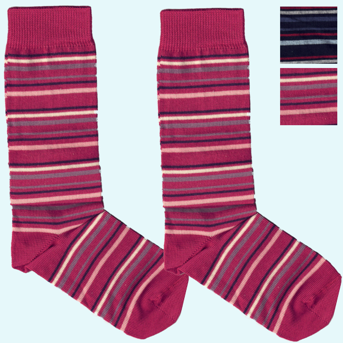 Zart & Cute - Kniestrümpfe für Kinder aus Bio Baumwolle - Grödo Zart & Cute - Kniestrümpfe geringelt für Kinder aus Bio Baumwolle von Grödo