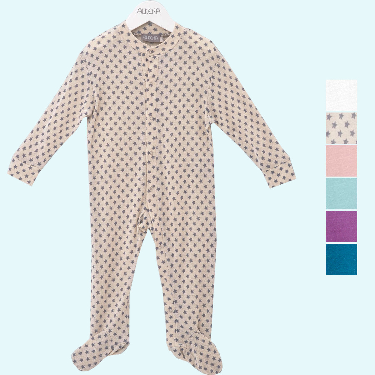 Zärtlicher Baby Overall aus feinster Bourette Seide - Strampler