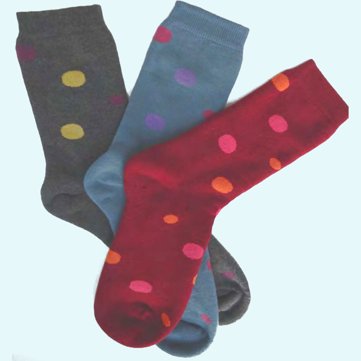 Dicke & warme Frottee Socken für Damen aus Bio Baumwolle von Grödo - mit Punkten