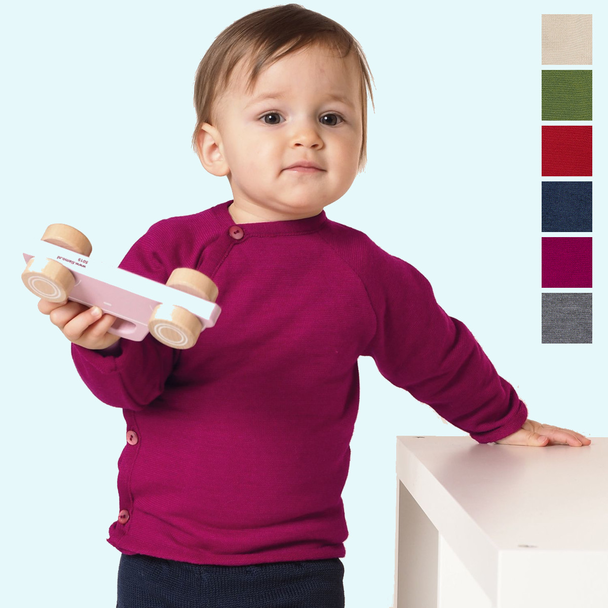 Baby Schlüttli JaPu aus Wolle/Seide Frottee - Reiff JaPu Schlüttli für Babys aus Wolle/Seide Frottee von Reiff - SALE