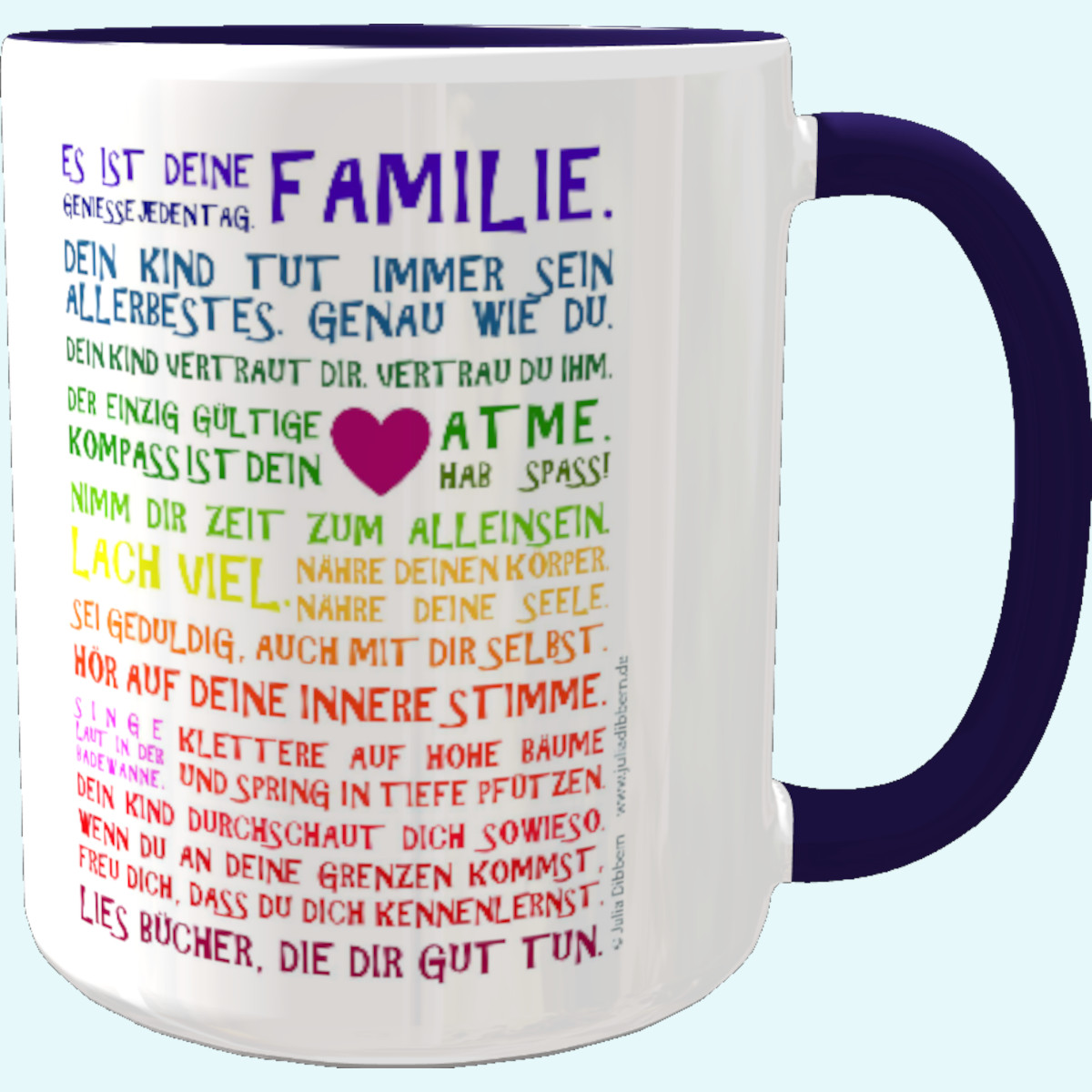Panorama-Tasse: "Es ist Deine Familie..." - Inspirierende Postkarten von Julia Dibbern ☕ Panorama Tasse: "Es ist Deine Familie..." - Inspirierende Postkarten von Julia Dibbern