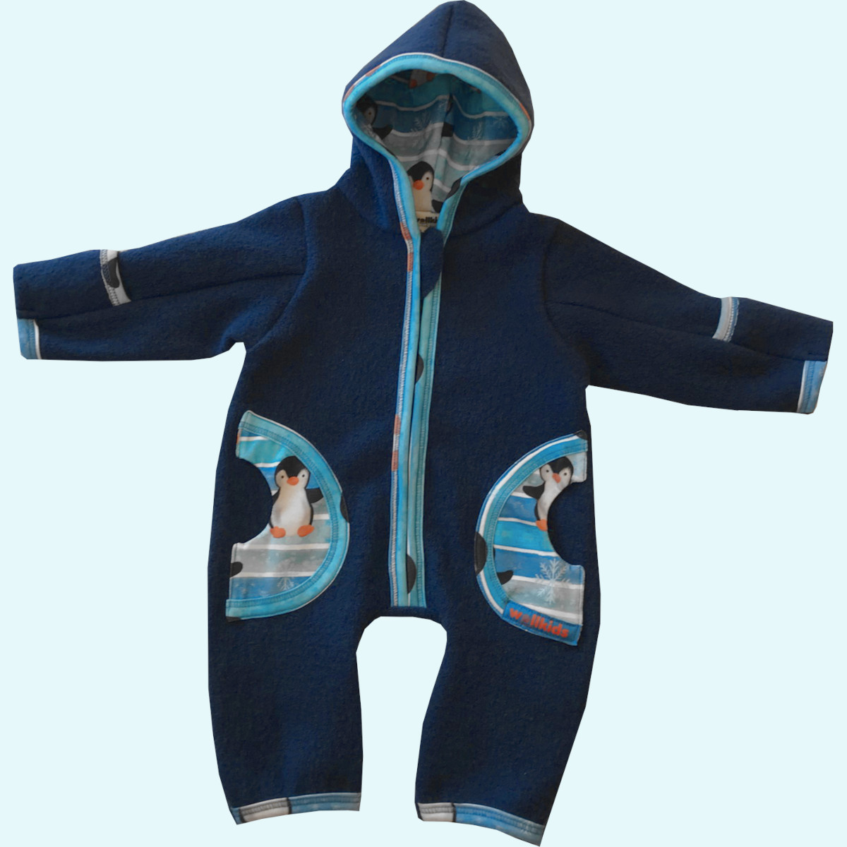 Wollkids Baby & Kinder Winter Walkoverall gefüttert, mitwachsend & mit Reißverschluss