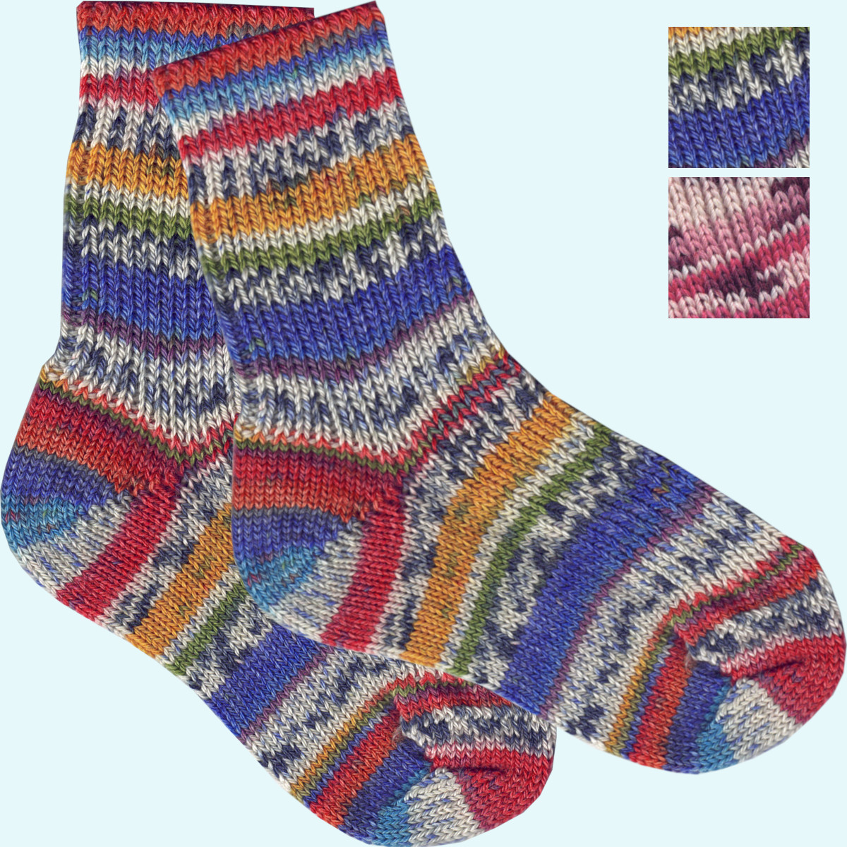 🧶 Wie handgestrickt... dicke Kinder Socke mit hohem Schaft - kbT Schurwolle