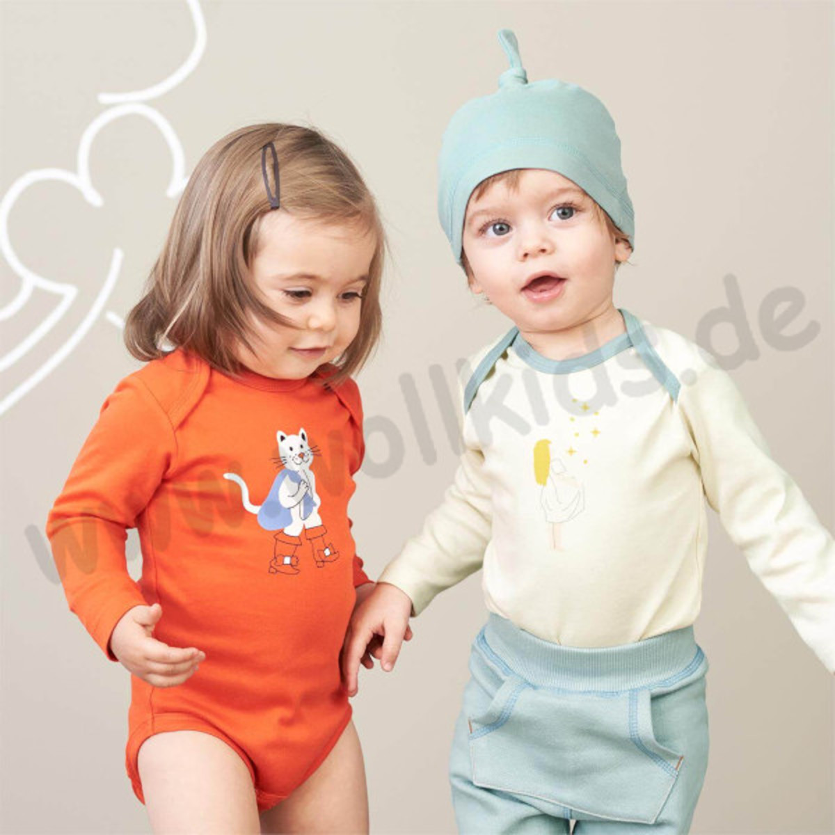 Hautfreundlich, natürlich, weich... Babybody Body - Langarm  aus reiner BIO Baumwolle von Livingcrafts