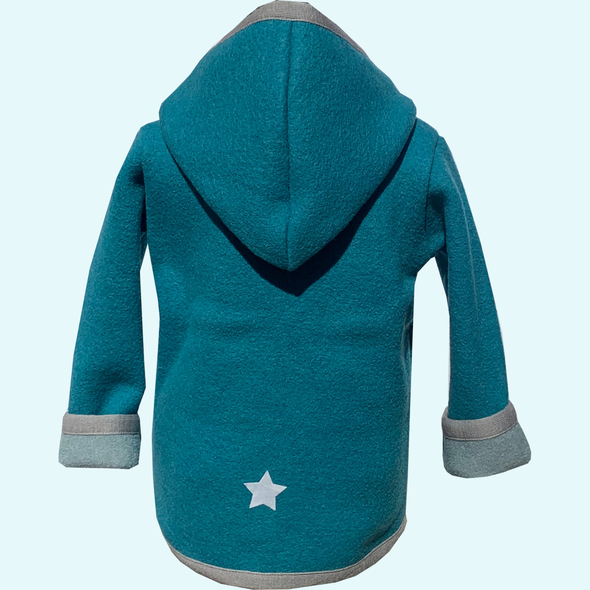 Wollkids Kinder Wollwalkjacke doubleface 100% Merinowolle mit Reißverschluss & Kapuze