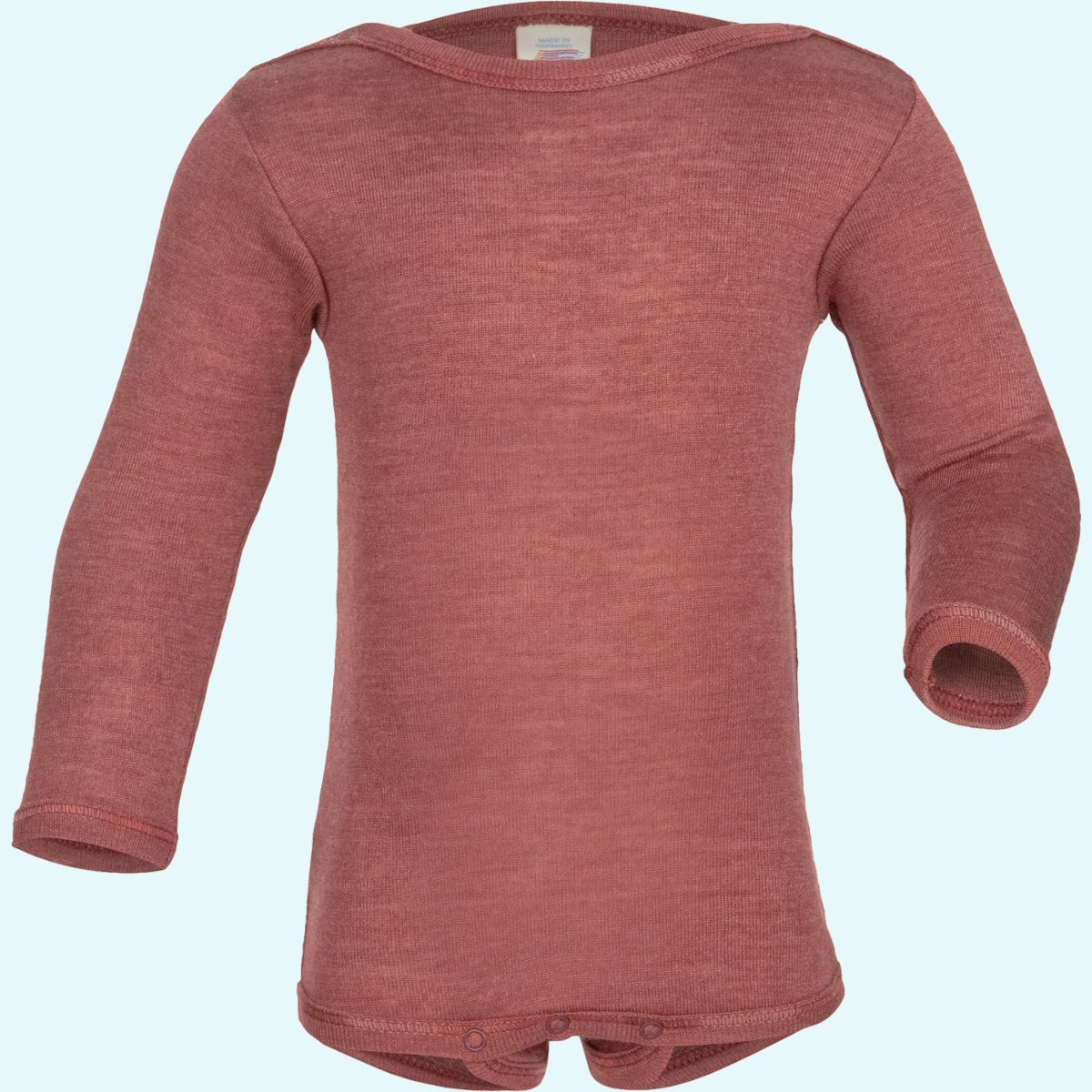 Traumhafter Engel Baby Body langarm aus merino Wolle Seide Kuscheliger Engel Baby Body langarm einfarbig aus BIO merino Schurwolle/Seide mit Druckknöpfen - ideal im Winter & bei empfindlicher Haut GOTS